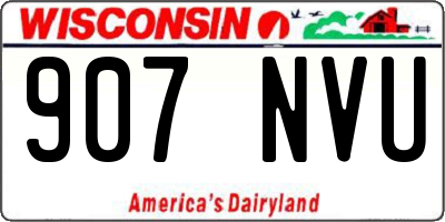WI license plate 907NVU