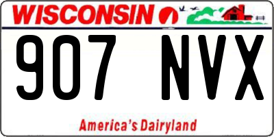 WI license plate 907NVX