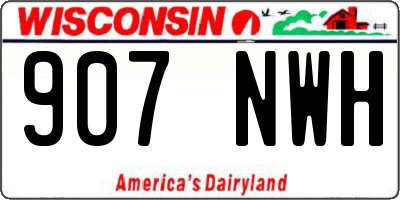 WI license plate 907NWH