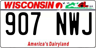 WI license plate 907NWJ