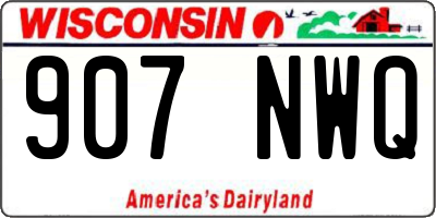WI license plate 907NWQ