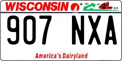 WI license plate 907NXA