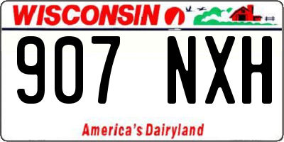 WI license plate 907NXH