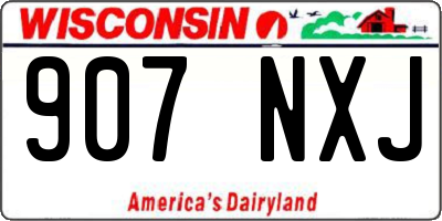 WI license plate 907NXJ