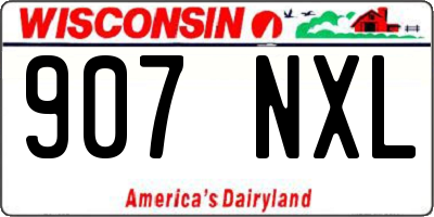 WI license plate 907NXL