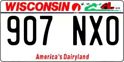 WI license plate 907NXO