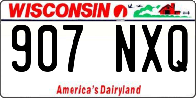 WI license plate 907NXQ