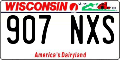 WI license plate 907NXS
