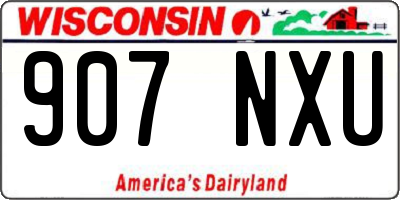 WI license plate 907NXU