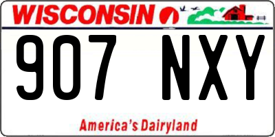 WI license plate 907NXY