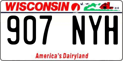 WI license plate 907NYH