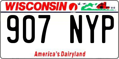 WI license plate 907NYP