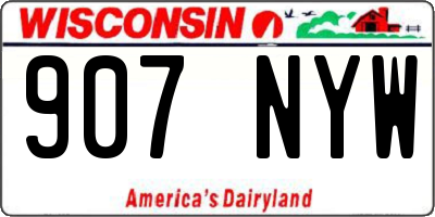 WI license plate 907NYW