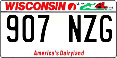WI license plate 907NZG