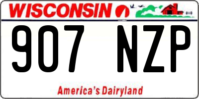 WI license plate 907NZP