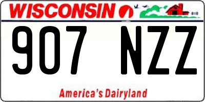 WI license plate 907NZZ