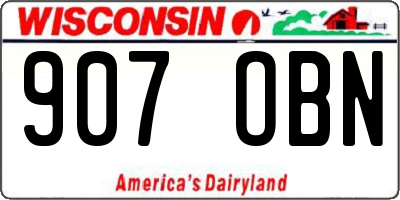 WI license plate 907OBN