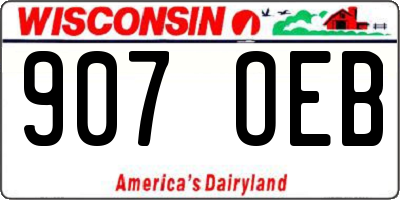 WI license plate 907OEB