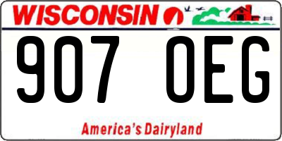 WI license plate 907OEG