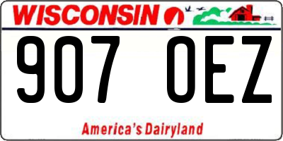 WI license plate 907OEZ