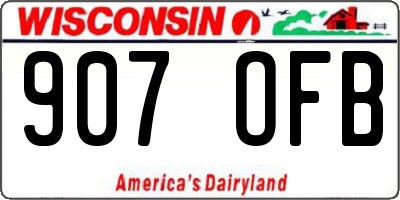 WI license plate 907OFB