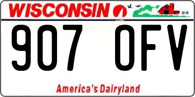 WI license plate 907OFV