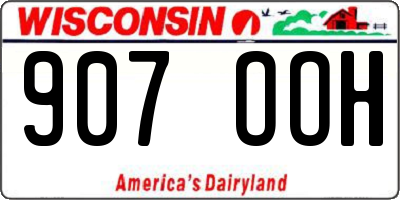 WI license plate 907OOH