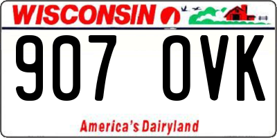 WI license plate 907OVK
