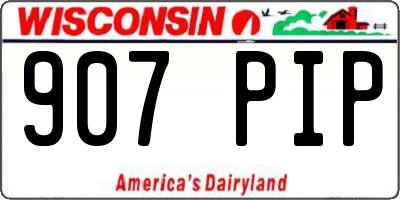 WI license plate 907PIP