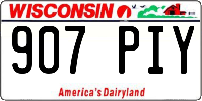 WI license plate 907PIY