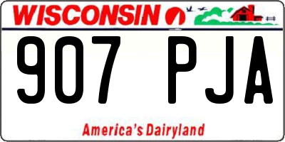 WI license plate 907PJA