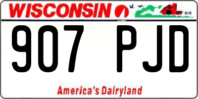 WI license plate 907PJD