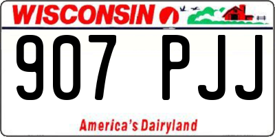 WI license plate 907PJJ