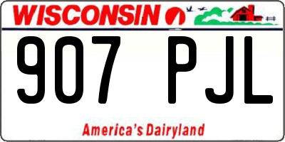 WI license plate 907PJL