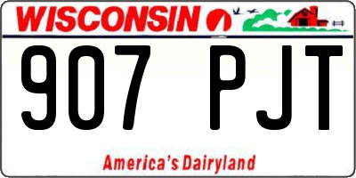 WI license plate 907PJT