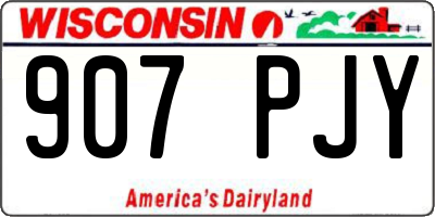 WI license plate 907PJY