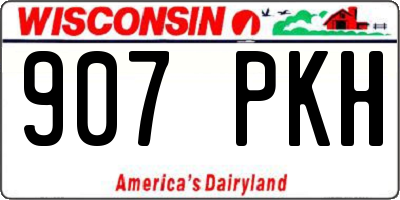 WI license plate 907PKH