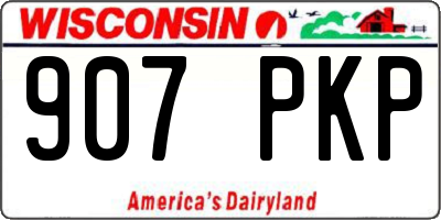 WI license plate 907PKP