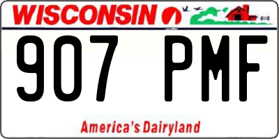 WI license plate 907PMF