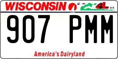WI license plate 907PMM