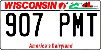 WI license plate 907PMT