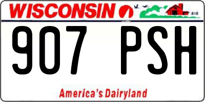 WI license plate 907PSH