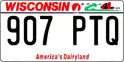 WI license plate 907PTQ