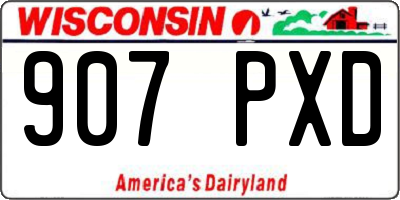WI license plate 907PXD