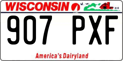 WI license plate 907PXF