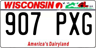WI license plate 907PXG