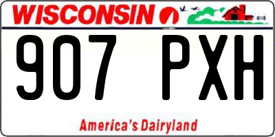 WI license plate 907PXH