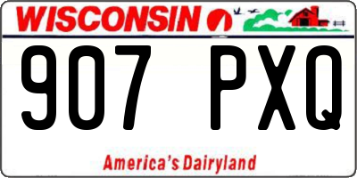 WI license plate 907PXQ
