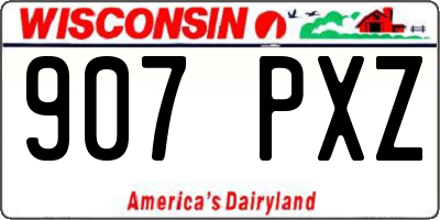 WI license plate 907PXZ