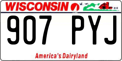 WI license plate 907PYJ